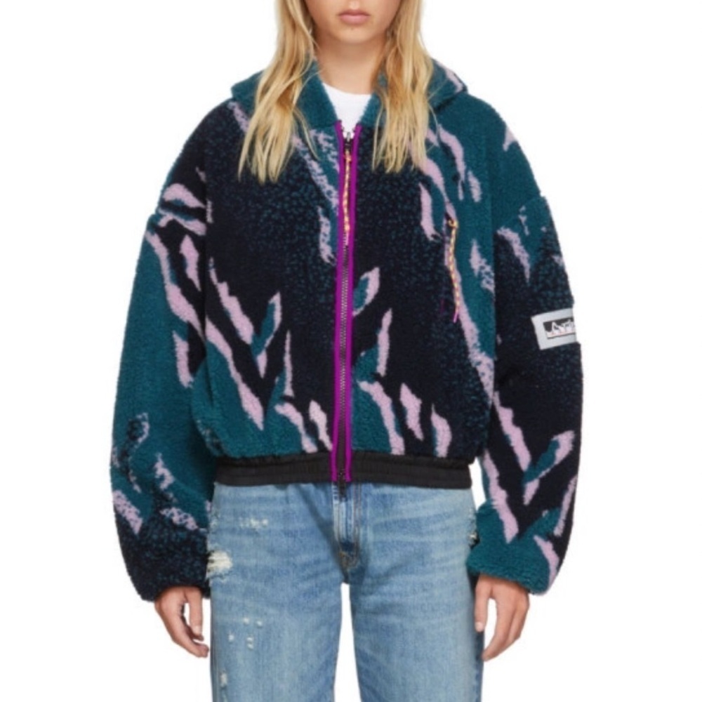 Aries Arise Cropped Fleece Hoodie